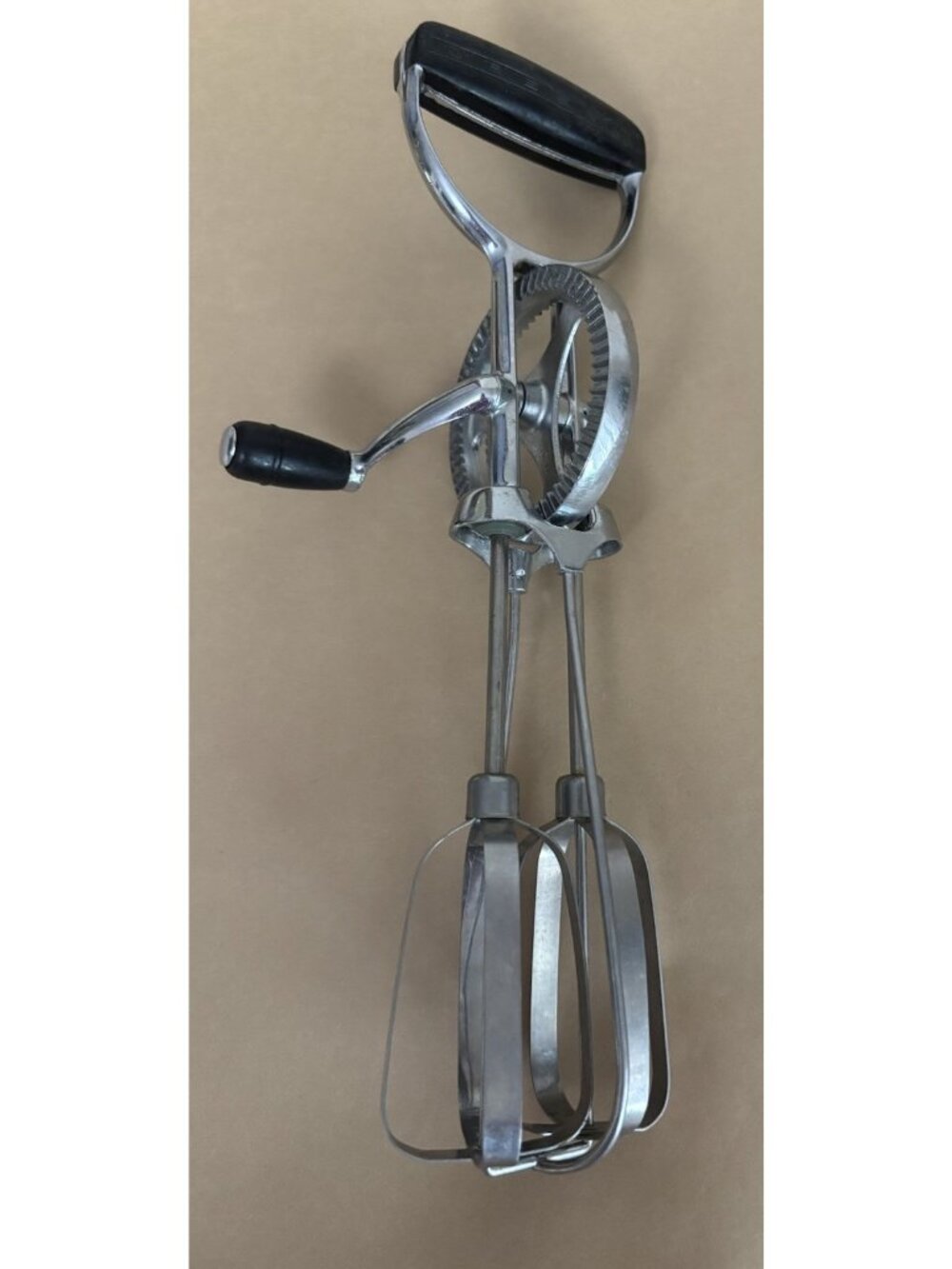 Vintage Ekco Best Manual Hand Crank Egg Beater Mixer Tool Stainless Steel USA